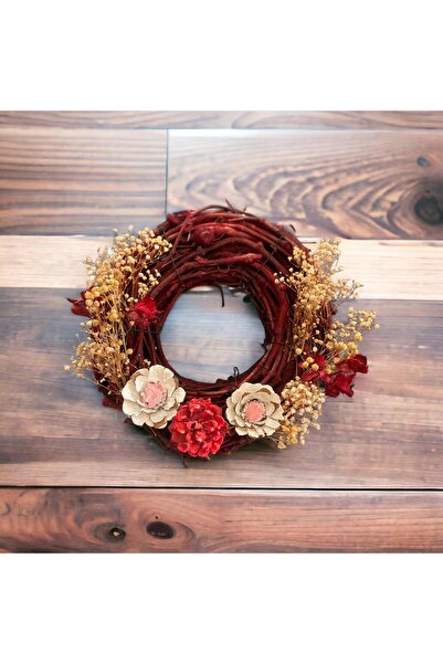 ART PINE Kapı Süsü Üzüm Çubuk Çelenk 30cm - Yılbaşı - Parti- Noel - Eğlence - Duvar , Masaüstü - Yeni Doğan