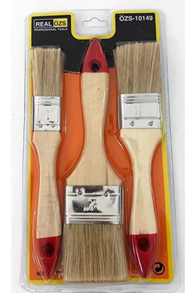 MOBEE Real Özs Ozs-10149 Kestirme Fırça Set 3 Lü Boya Fırça Seti 1410