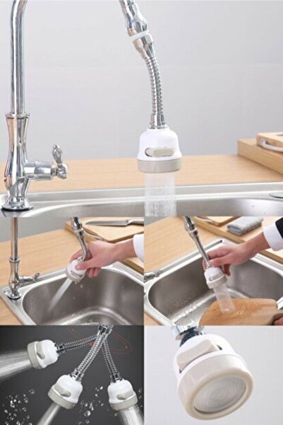 MOBEE Plastik 3 Fonksiyonlu Mutfak Lavabo Başlığı 360 Derece Dönen Tasarruflu...