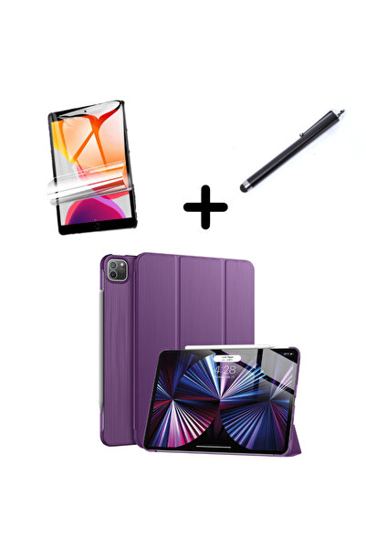 UnDePlus Apple Ipad Pro 12.9 3. 4. 5. 6. Nesil Kılıf Set Pu Deri Smart Tablet...