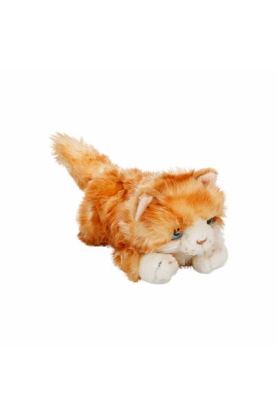 Sunman 25 cm Yellow White Cat Plush Lying