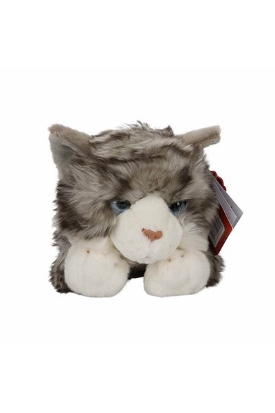 Sunman 32 cm Reclining Gray Plush Cat