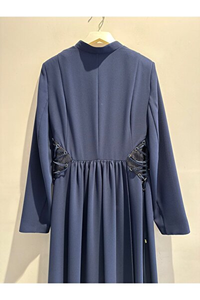 Kayra Side Detailed Pleated Back Coat