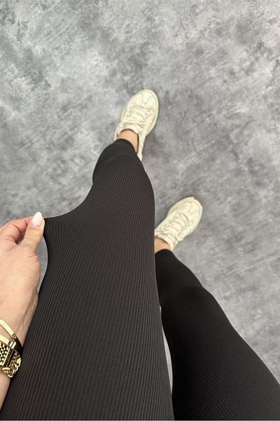 Beca Wear Leggings de iarnă din țesătură cu nervuri pentru femei, cu talie înaltă, lycra, fără afișare interioară