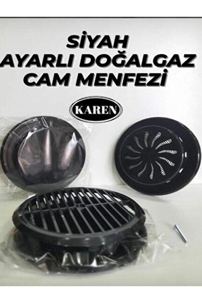 PartiAsya Siyah Ayarlı Menfez Ac- Kapa