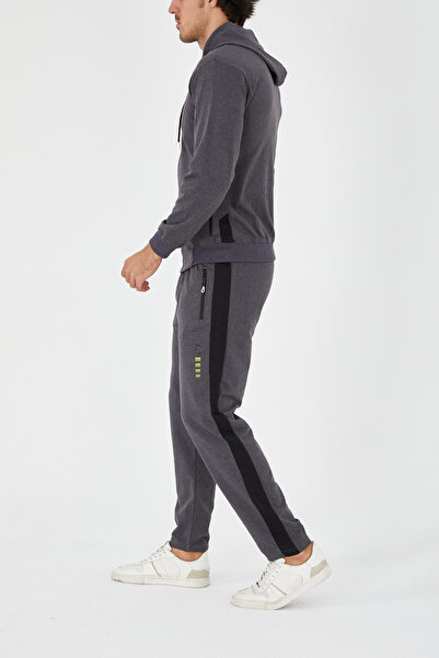 3MODA Σετ ανδρικής φόρμας - Smoke, ίσιο πόδι, με φερμουάρ