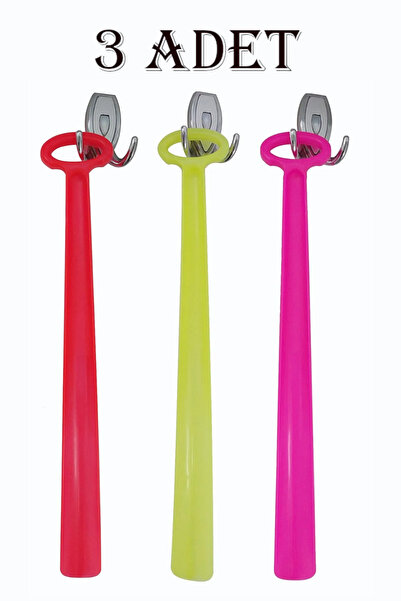 Evidol 49 Cm Dayanıklı Neon Plastik Ayakkabı Çekeceği , Kerata , Çekçek ( 3 A...