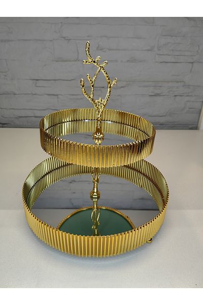 ALANYA HOME DECOR 2-LAYER GOLDEN COOKIES TREATS SERVICE 2-LAYER GOLDEN COOKIES TREATS SERVICE