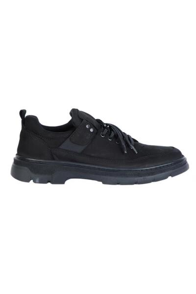 Bulldozer 240082   Μαύρα Nubuck Δερμάτινα Ανδρικά χειμερινά casual παπούτσια