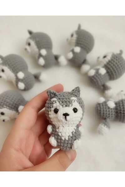 Engin TT Mini Amigurumi Oyuncak Anahtarlık 1 Adet (KURT-6 CM)