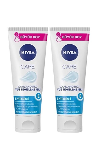 NIVEA Canlandırıcı Yüz Temizleme Jeli E Vitaminli 225 Ml Tüm Cilt Tipleri * 2 Adet