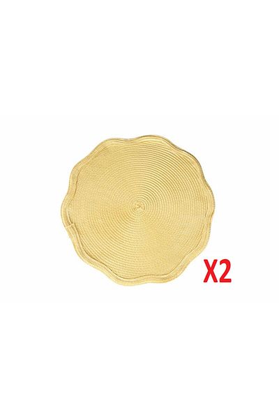 Porland Priya Yellow Placemat 38cm 2-Piece 04STY007367