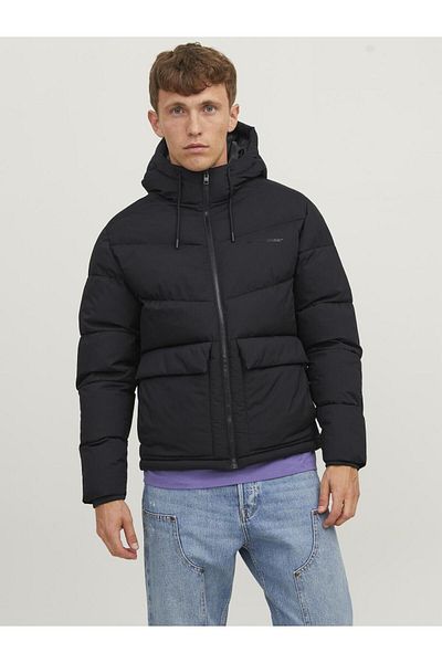 Jack & Jones Logo Printed Hooded Puffer Coat - Vesterbro