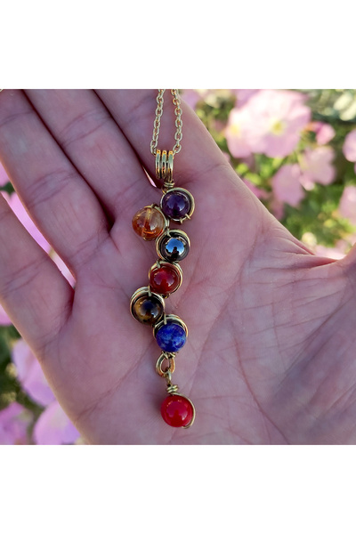mba handmade jewelry 7 شقرا الحجر الطبيعي الريكي قلادة جمشت سيترين الهيماتيت ...