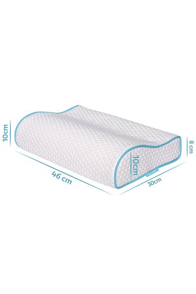 Viscofoam Orthopedic Pillow with Small Neck Support Visco Pillow 46X30X10-8Cm