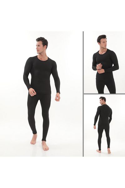 SAUNA SUIT Унисекс зимно термо фланелено бельо - памук, нещипещ долнище-горнище