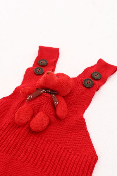 e-çocuk Girl's Jumpsuit with Bear Toy - 4115