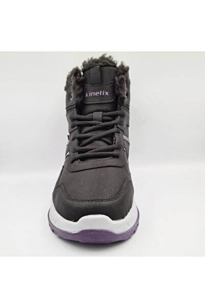 Kinetix Olho Pu Hı W 3Pr Siyah - Mor Kadın Outdoor Bağcıklı Kürklü Bot