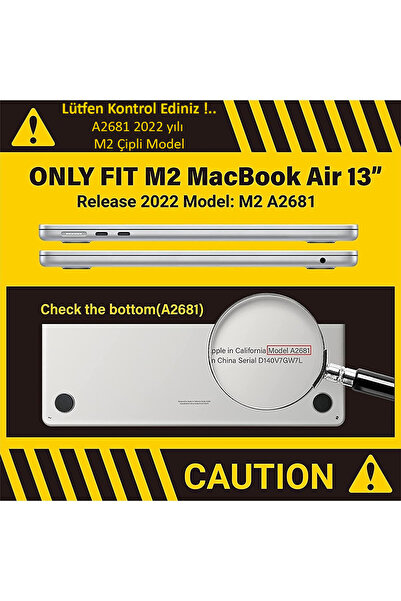 ZMOBILE Macbook Air M2 M3 M4 13.6" A2681 A3113 A3240 Uyum Set Kılıf Kapak Klavye Koruyucu Ekran Koruyucu