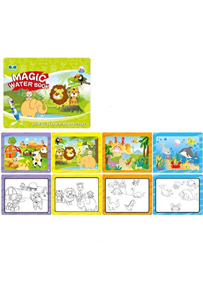 Magic Water Sihirli Boyama Kitabı Hayvanlar Eğitici Boyama Kitabı Okul Öncesi Eğitim