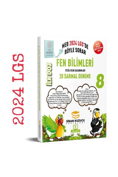 SİNAN KUZUCU YAYINLARI Ilk Doz 2024 Lgs 8.sınıf Fen Bilimleri 20 Li Sarmal De...