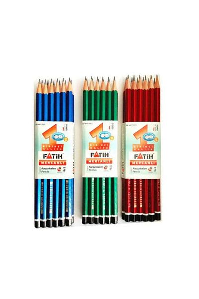 Fatih Pack of 12 Red Coral Pencils