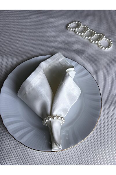 BEYBACO 12 قطعة من حلقات منديل اللؤلؤ 12 قطعة