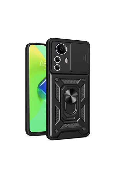 Rivor Xiaomi Redmi Note 12S 4G Kılıf Kamera Korumalı Sürgülü Yüzüklü Darbe Emici Zırhlı Koruyucu Tank