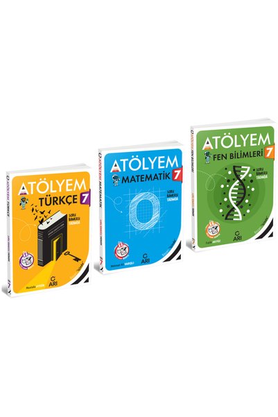 Arı Yayıncılık 7.SINIF ATÖLYEM SETİ - TÜRKÇE + MATEMATİK + FEN BİLİMLERİ +HEDİYE