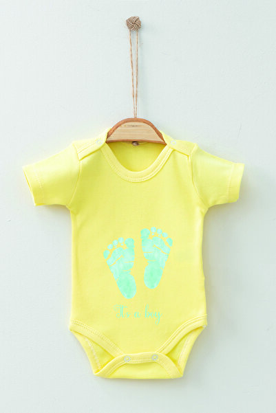 ADABEBEK 100% Cotton Organic Its A Size Short Sleeve Badi Baby Bodysuit