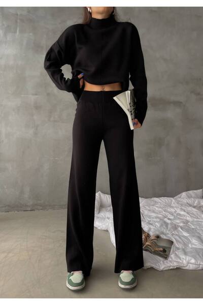 MAXXANA Set de tricotaje cu jumătate de gât și pantaloni