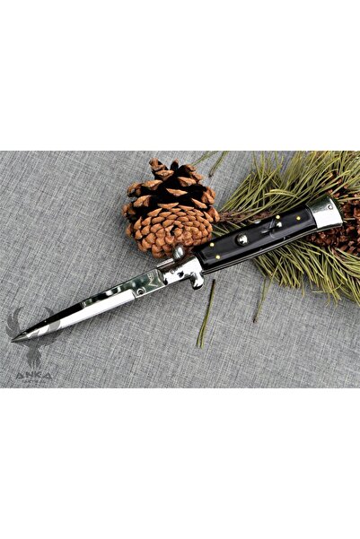 GVS Tactical Akc İtalyan Stiletto Çakı Klon 23cm Siyah Üst Düzey Kalite