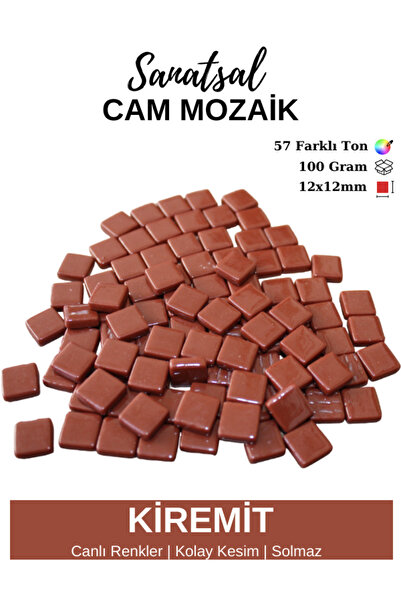 Sanatsal Mozaik 12x12mm Sanatsal Cam Mozaik Taşı (100GR)