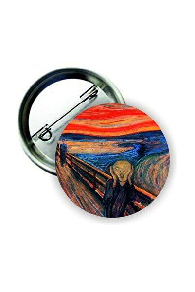 fırsatlar diyarı Edvard Munch - The Scream Ünlü Ressam Buton Rozet