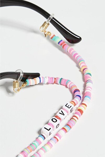 DekorGRS حبل نظارات الحب للنساء من خرز فيمو وحبل نظارات ملون بتفاصيل حروف