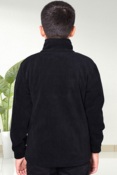 yakamor Winter Thick Black Boy's Fleece Coat