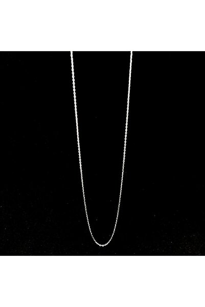 Nisa Gümüş 925 Ayar Gümüş 55cm En İnce Forse Zincir