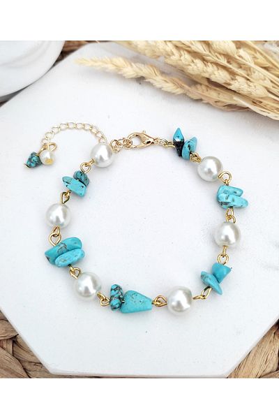 HALHALMILL Turquoise Jewelled Design Bracelet