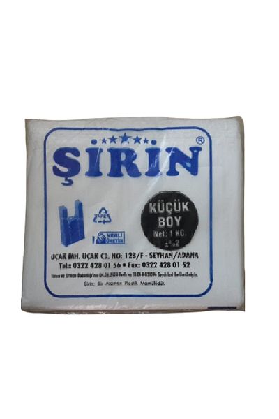 Şirin 25x45 Cm White Thick Athlete Bag - 1 Kg 5 Pack (Takriben 550 Pieces)