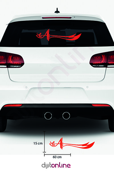 Dijitonline هرتزعلي زولفيكار - ملصق سيارة - ملصق سيارة 60 سم