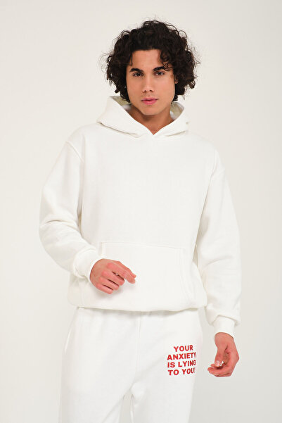 SELF CONTROL ТВОЯ ТРИВОГА БРЕШЕ ТОБІ Преміальний спортивний костюм з капюшоном і кишенями