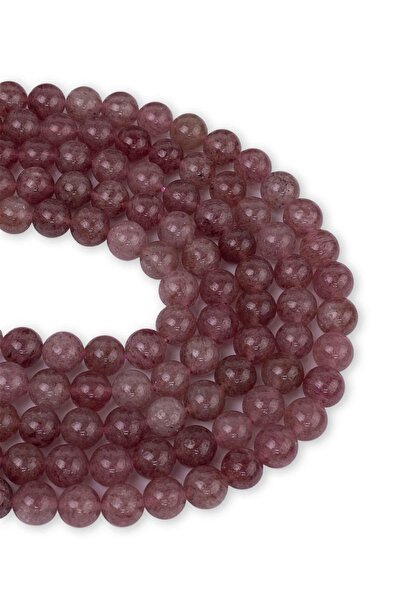 Dünya Doğal Taş Σειρά πέτρας χαλαζία φράουλα 8mm