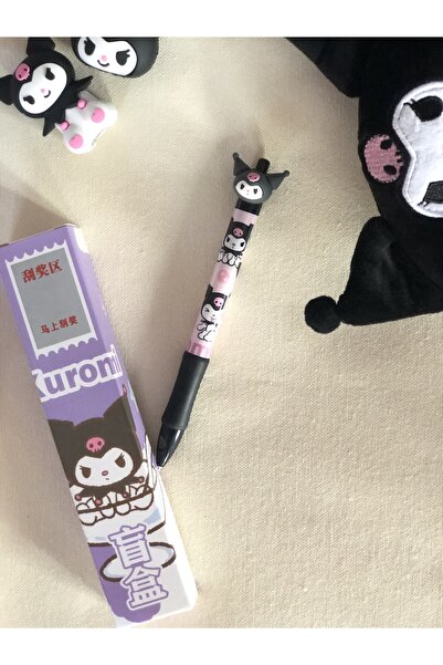 synshop Sanrio Kuromi Kawai Japon Kore kırtasiye Kutulu Siyah Mürekkepli Jel ...