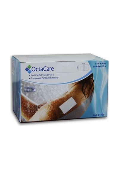 Octacare غطاء جرح شفاف من البولي يوريثان - 5 سم × 9 سم - صندوق 50 قطعة