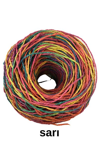 Işin Tasarım HAND PAINTED SOFT COLORED PAPER STRING