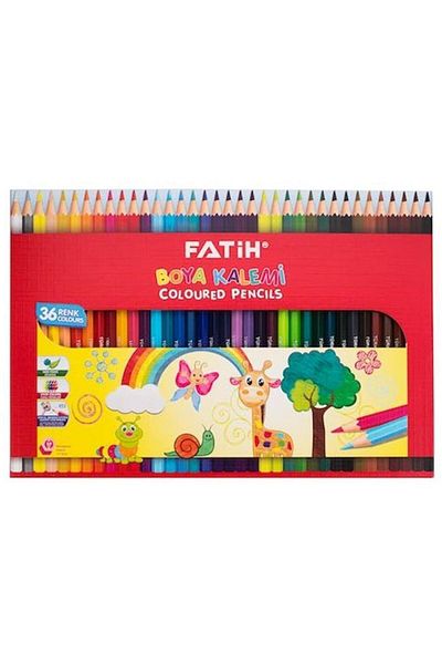 Fatih Fatih Dry Paint Cardboard Box - 36 Colors, Full Size 33245
