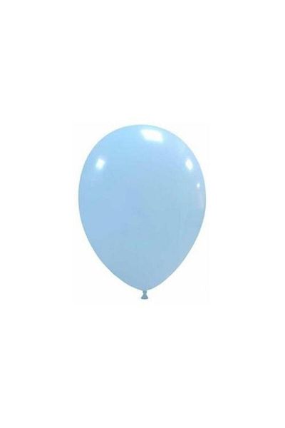 BalonEvi 100 Pieces Macaron Printed 12" Balloons - Blue