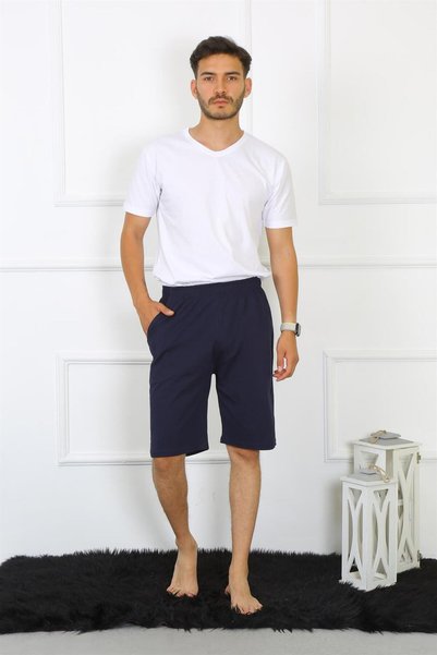 Zühre Men's Cotton Navy Blue Capri 27485
