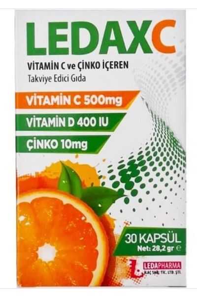 LedaPharma Pharma X Vitamin C Vitamin D and Zinc (30 Capsules)