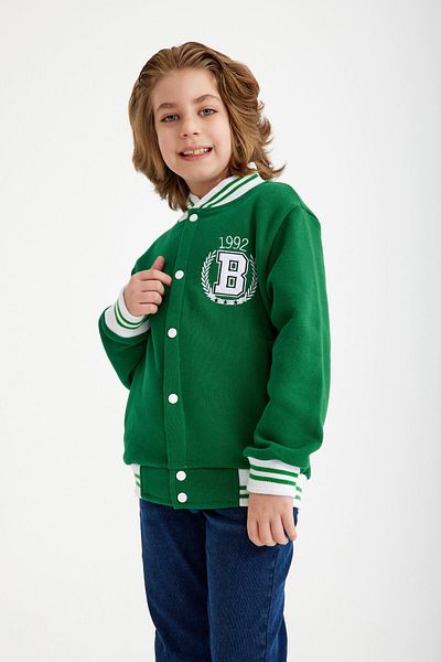SELF CONTROL Детско университетско яке с B бродерия SC College Jacket